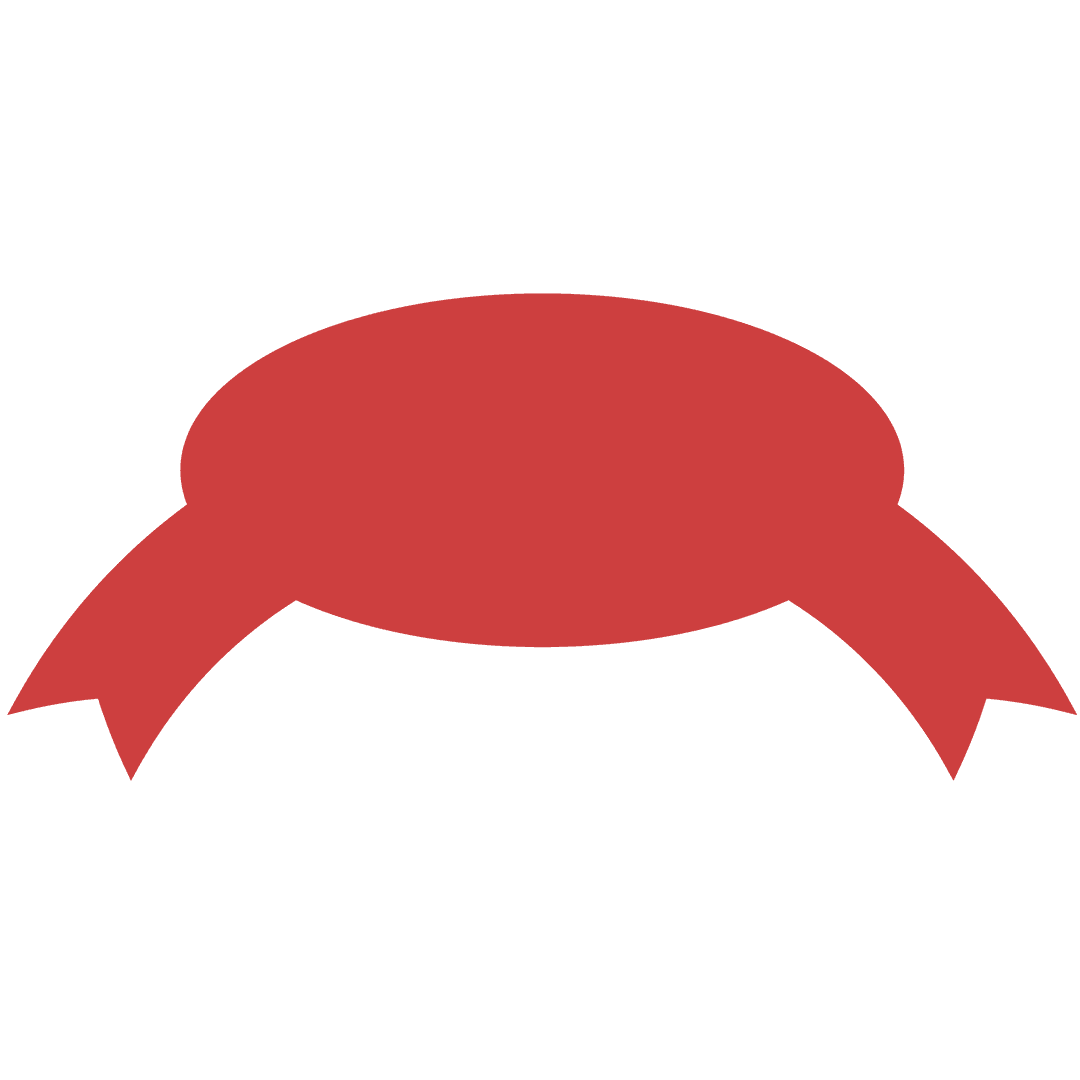 Red Ribbon Banner with Transparent Background for Text Overlay