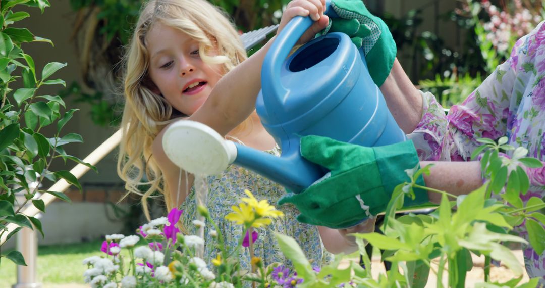 Grandmother Teaching Young Girl Gardening Skills - Free Images, Stock Photos and Pictures on Pikwizard.com