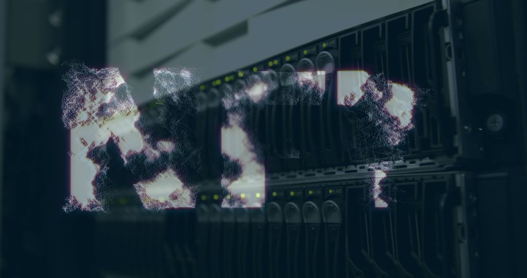 NFT Concept Against Server Room Infrastructure