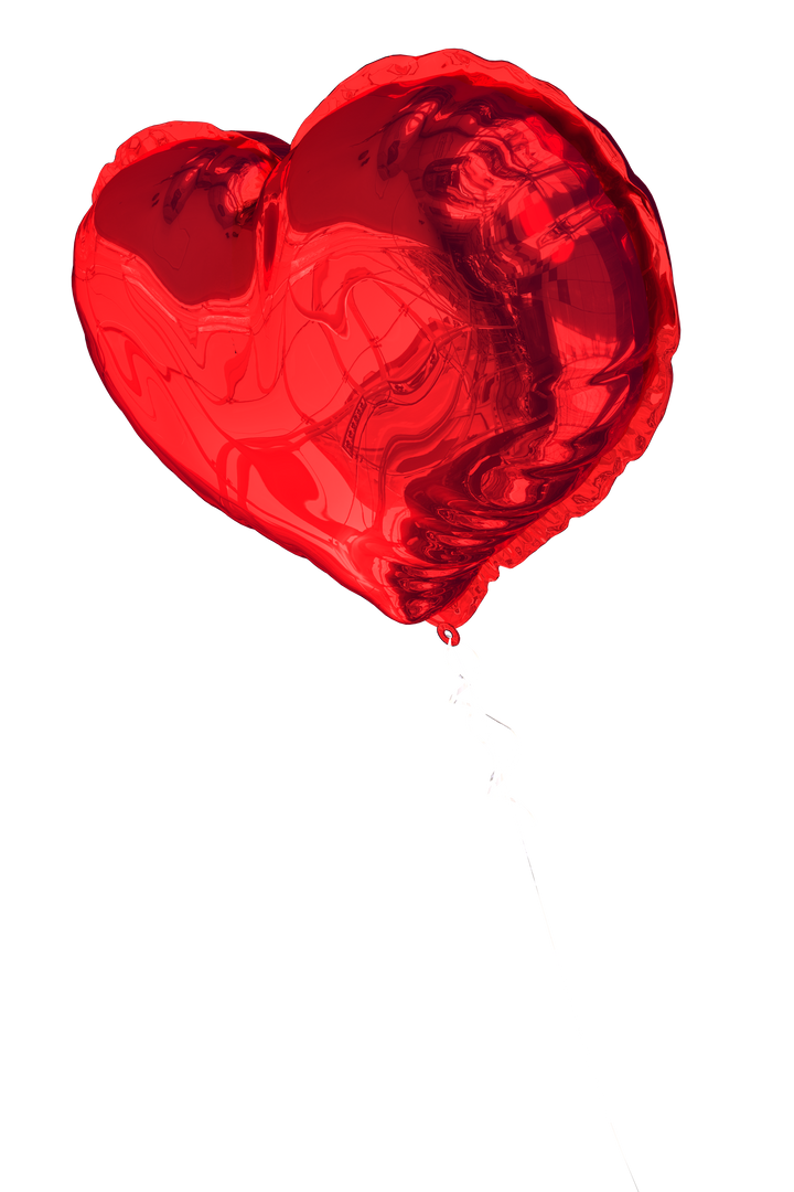 Digital Red Heart Balloon on Transparent Background for Decorations - Download Free Stock Images Pikwizard.com