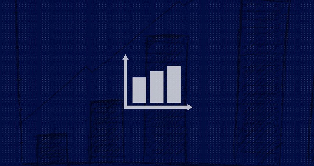 Digital Bar Graph on Textured Blue Background