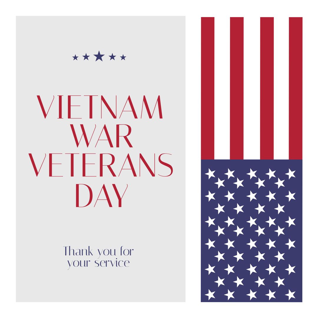 Vietnam War Veterans Day Tribute with American Flag Elements