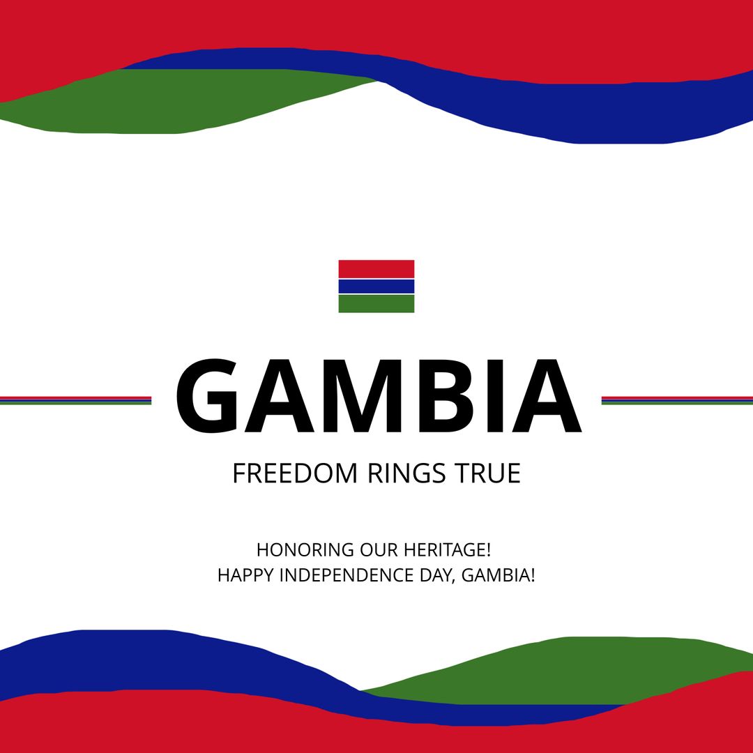 Gambia Independence Day Celebration with National Colors