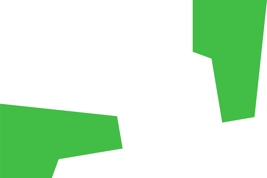 Abstract Green Geometric Shape on Transparent Background