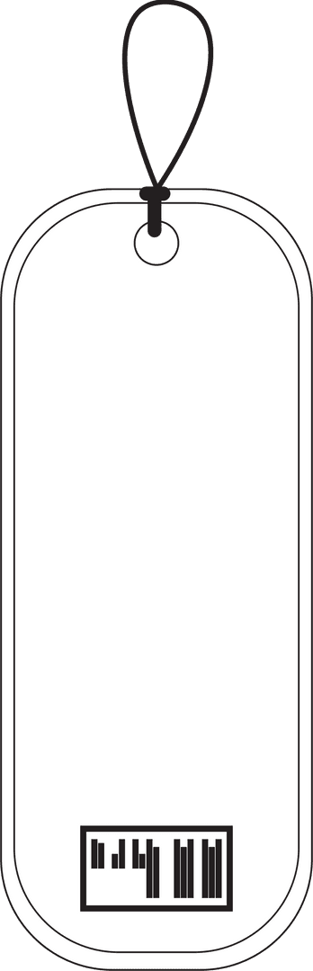 White Retail Tag with Copy Space on Clear Background, Minimalist Vector Design