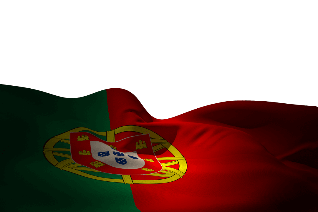 ElleDigital Portuguese Flag on Transparent Background