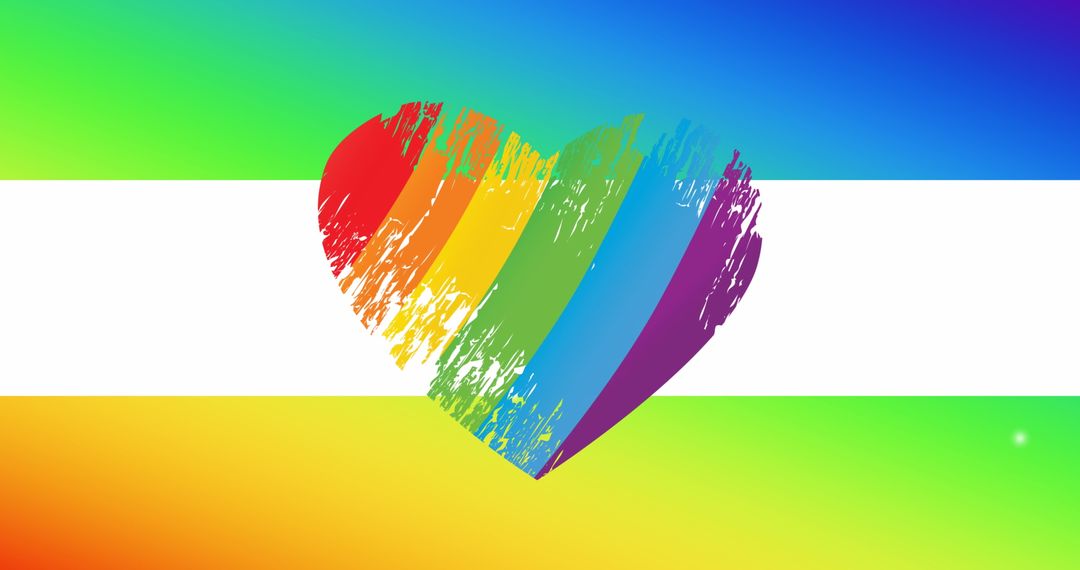 Rainbow Heart Symbolizing LGBTQ Pride and Equality