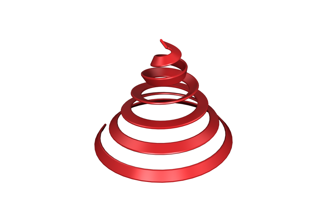 Red Spiral Christmas Tree Symbol Transparent Background - Download Free Stock Images Pikwizard.com