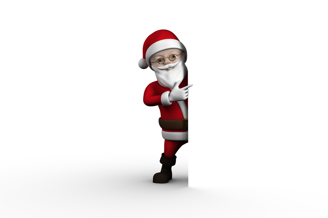 Transparent Cute Cartoon Santa Claus Peeking - Download Free Stock Images Pikwizard.com