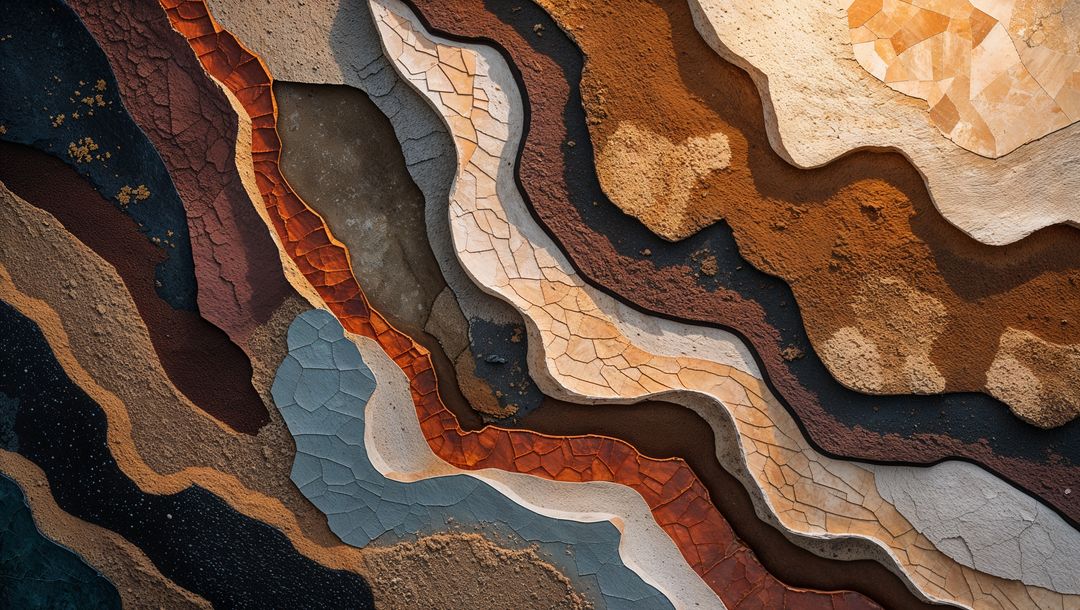 Layered Abstract Texture with Earthy Tones and Organic Patterns