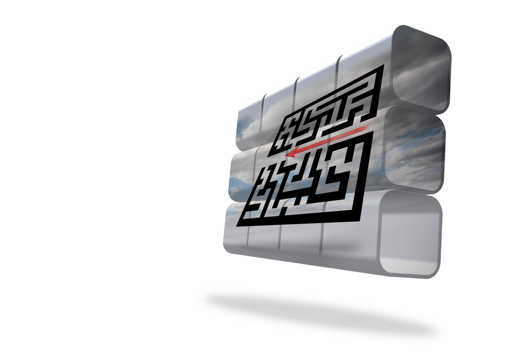 digital maze with transparent arrow navigating path - Download Free Stock Images Pikwizard.com