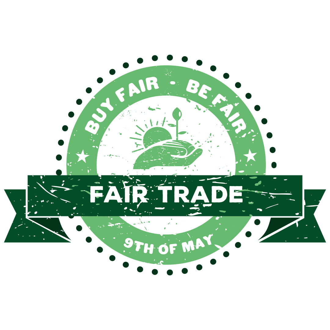Fair Trade Green Badge on Transparent Background