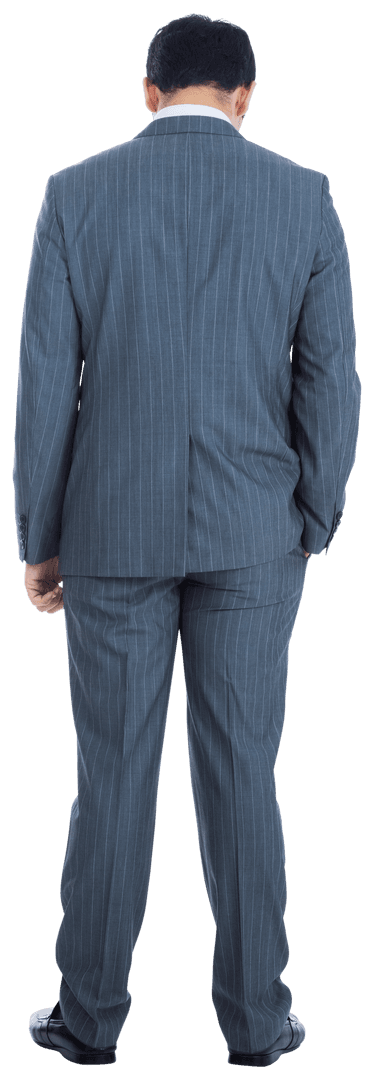 Transparent Isolated Caucasian Businessman Turning Away