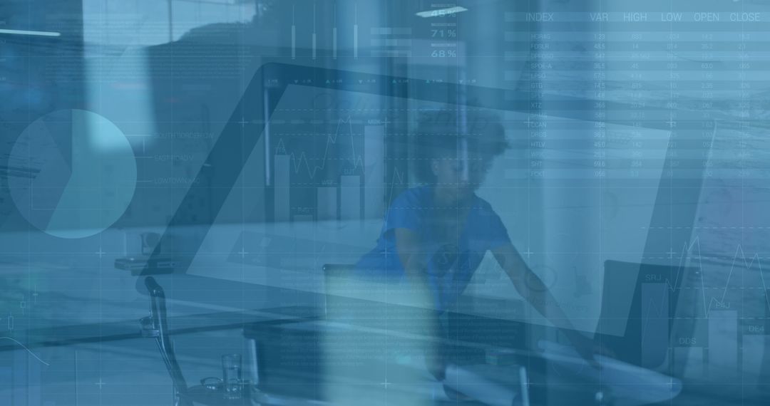 Businesswoman Analyzing Financial Data for Global Solutions