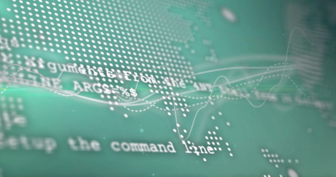 Virtual Interface with Code Snippets and Digital Waveform Lines