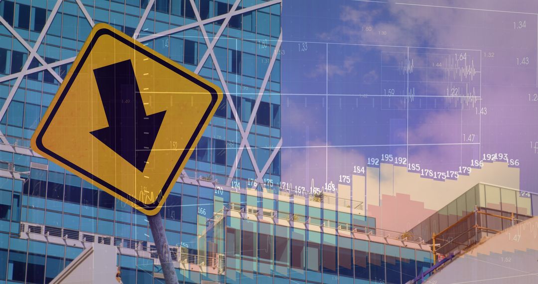 Innovative Finance and Cityscape Signage Display