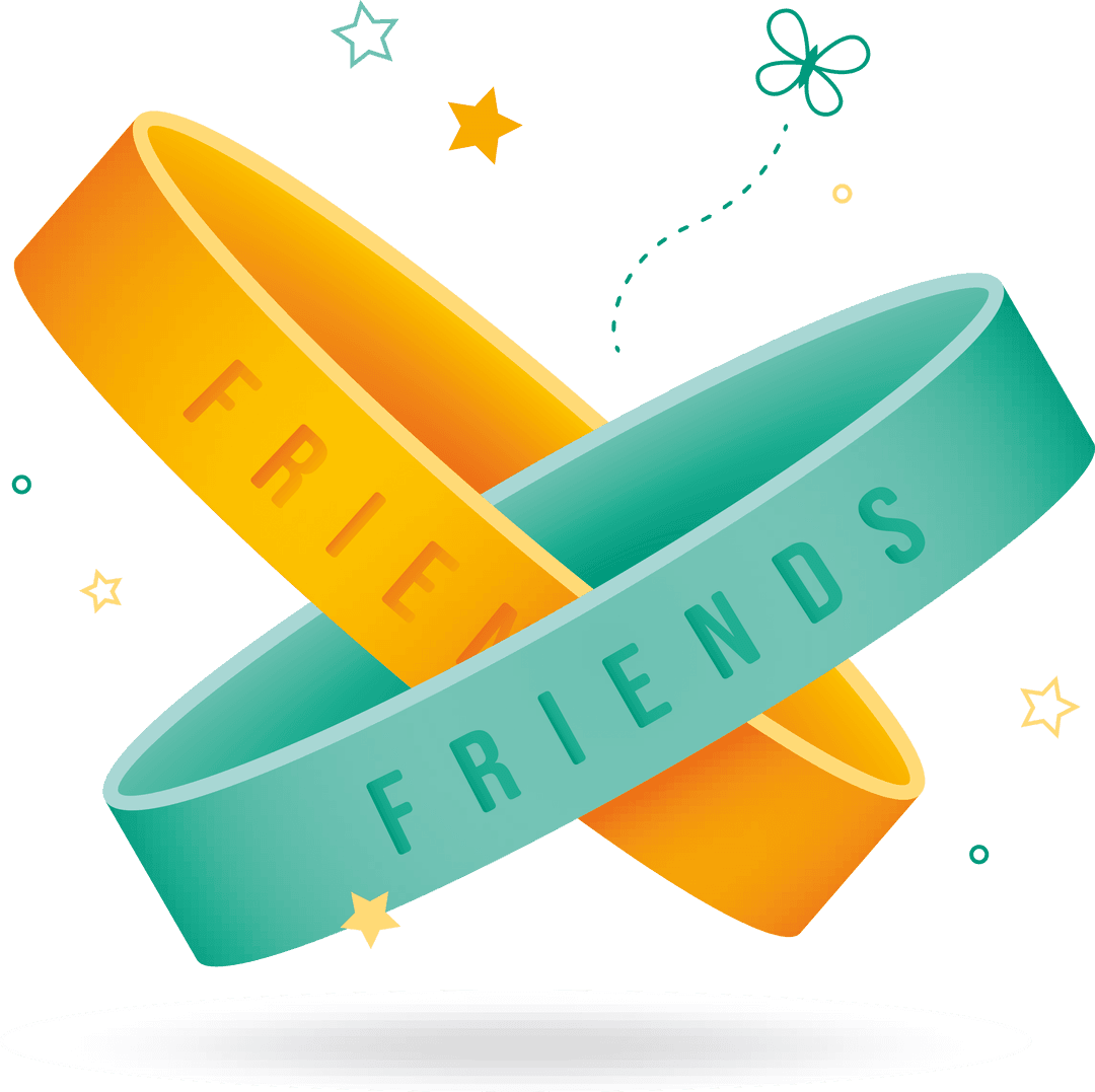 Colorful Transparent Bracelet Bonding Vector Background