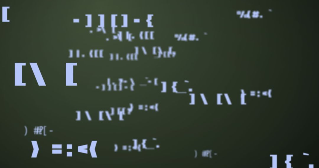Dynamic Code Symbols on Green Background