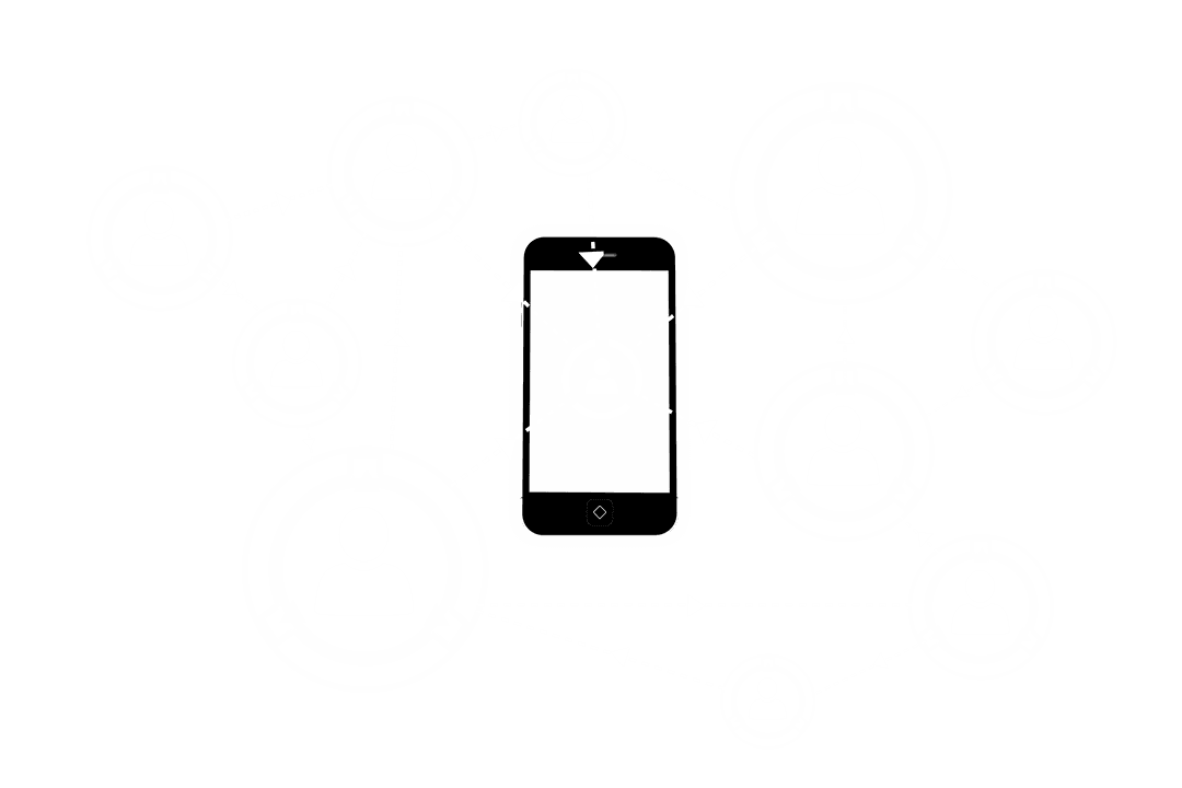 Transparent Smartphone and Network Connections Concept
