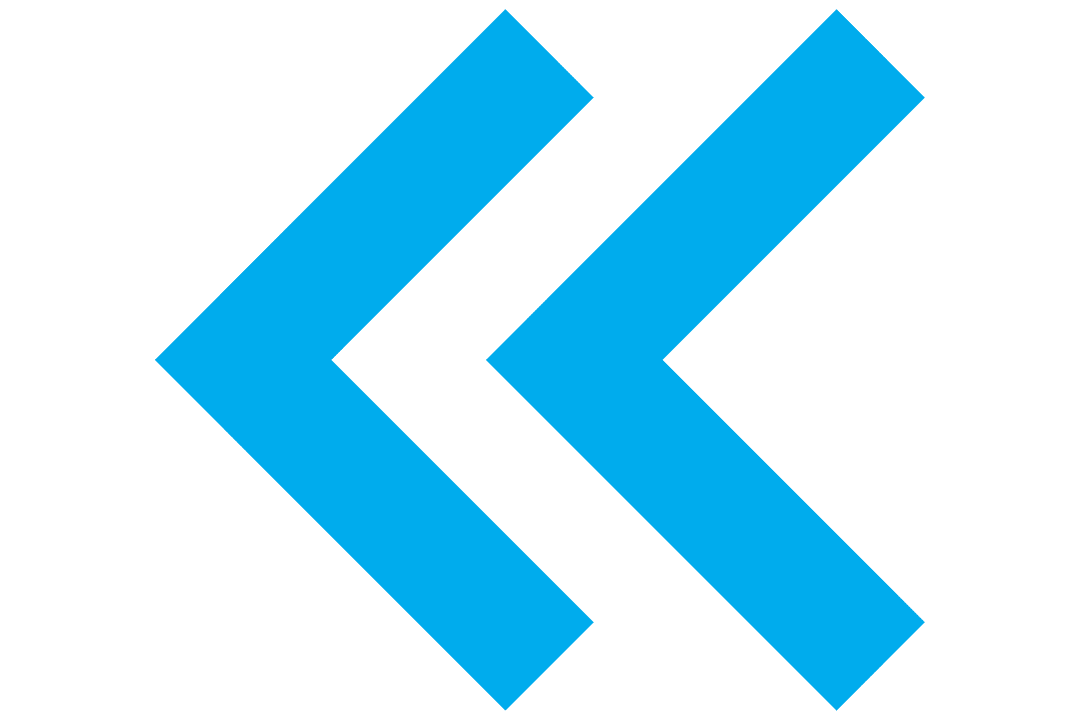 Double Blue Directional Arrows on Transparent Background