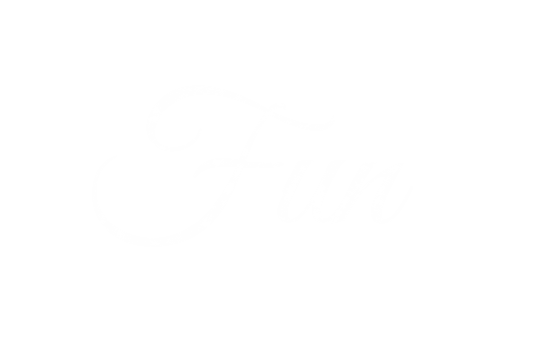 Decorative White Fun Text on Transparent Background