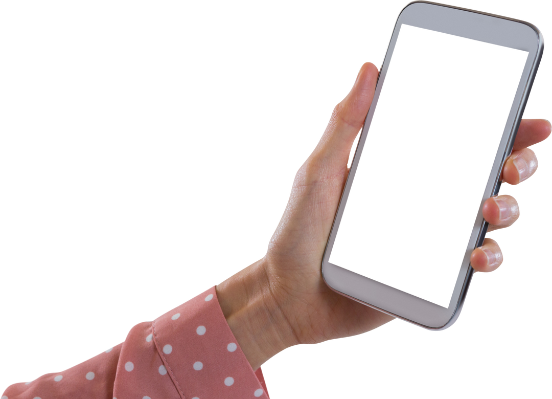 Transparent Woman's Hand Holding Smartphone With Editable Screen - Download Free Stock Images Pikwizard.com