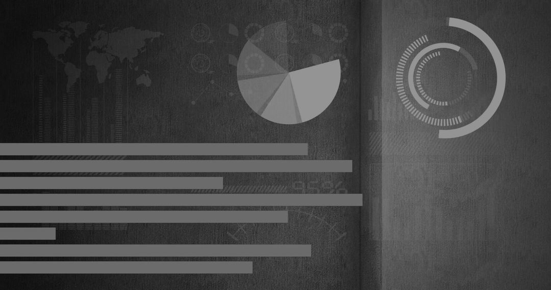 Abstract Financial Data Processing on Dark Background
