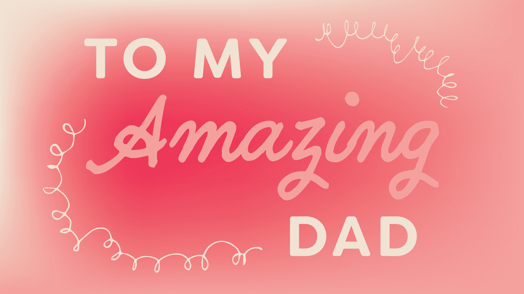 Transparent Father's Day Greeting Card Design with Stylish Lettering