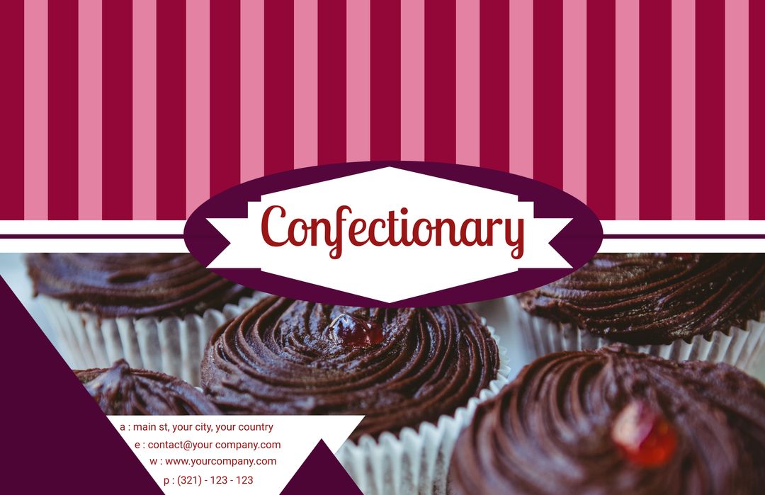Delicious Chocolate Cupcakes Bakery Promotion Template