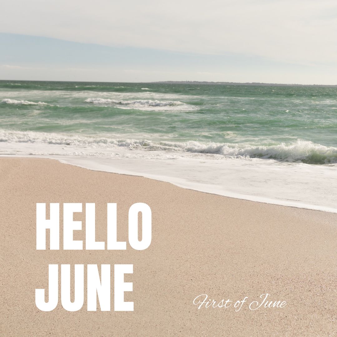 Welcoming June with Serene Beach and Ocean Waves