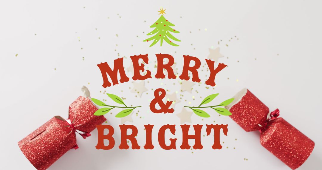 Festive Christmas Greetings with Decorative Crackers