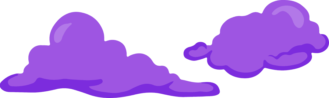 Transparent Purple Clouds with Glossy Highlights