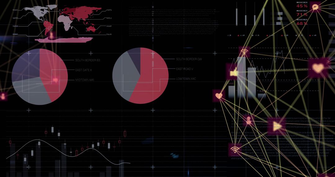 Innovative Technology Data with Analytics Interface Visualization
