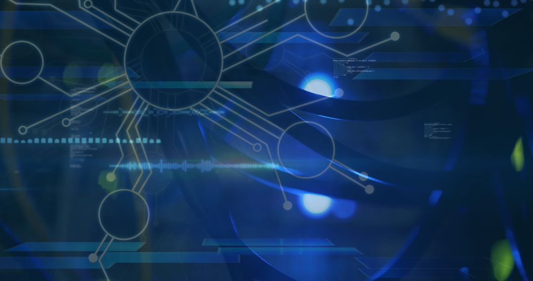 Futuristic Blue Technology Network with Digital Connections