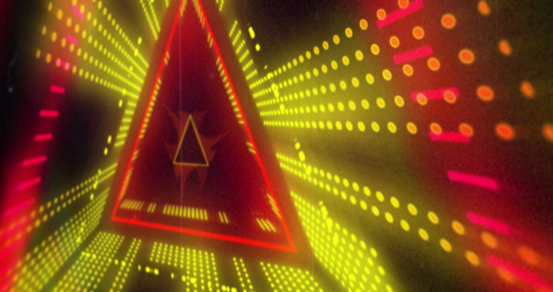 Vibrant Triangular 3D Light Display with Dynamic Motion