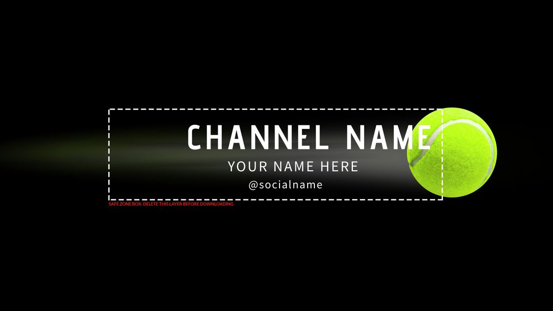 Customizable Tennis-Themed Social Media Banner Template - Download Free Stock Templates Pikwizard.com