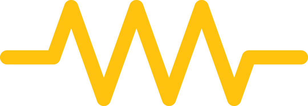 Zigzag Yellow Wave Chart on Transparent Background for Statistics