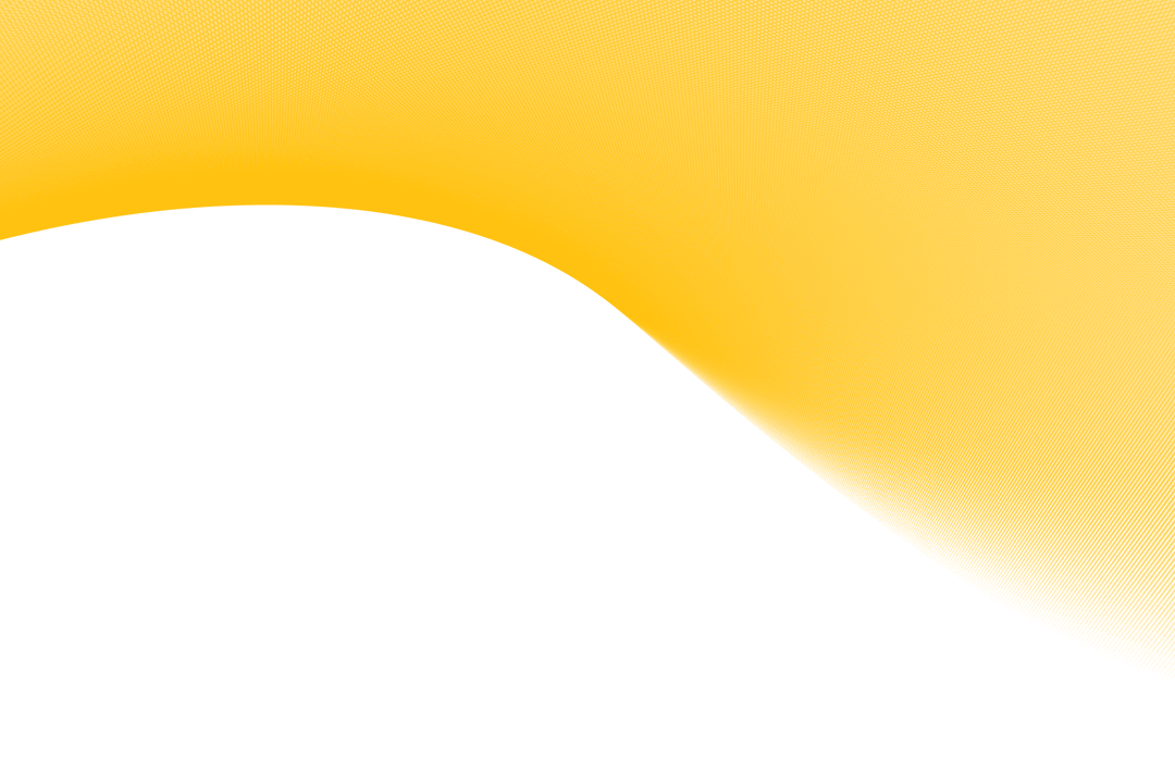 Yellow Abstract Waves with Copy Space on Transparent Background