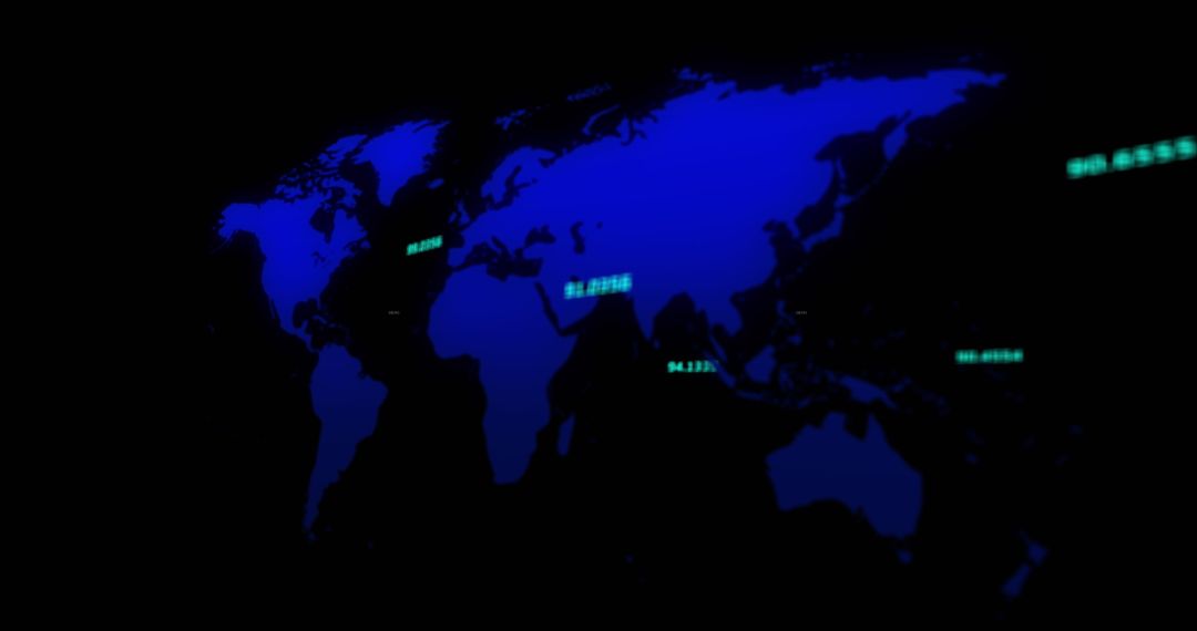 Global Financial Data Processing on Digital World Map
