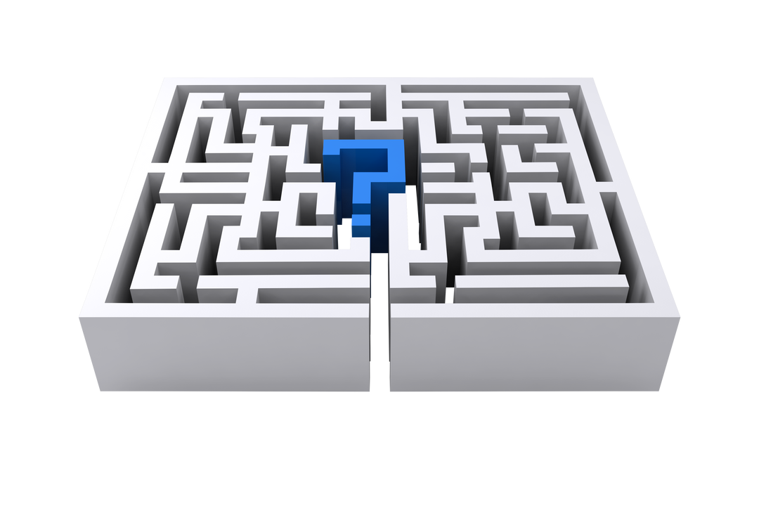 Digital Maze Puzzle With Question Mark on Transparent Background - Download Free Stock Images Pikwizard.com