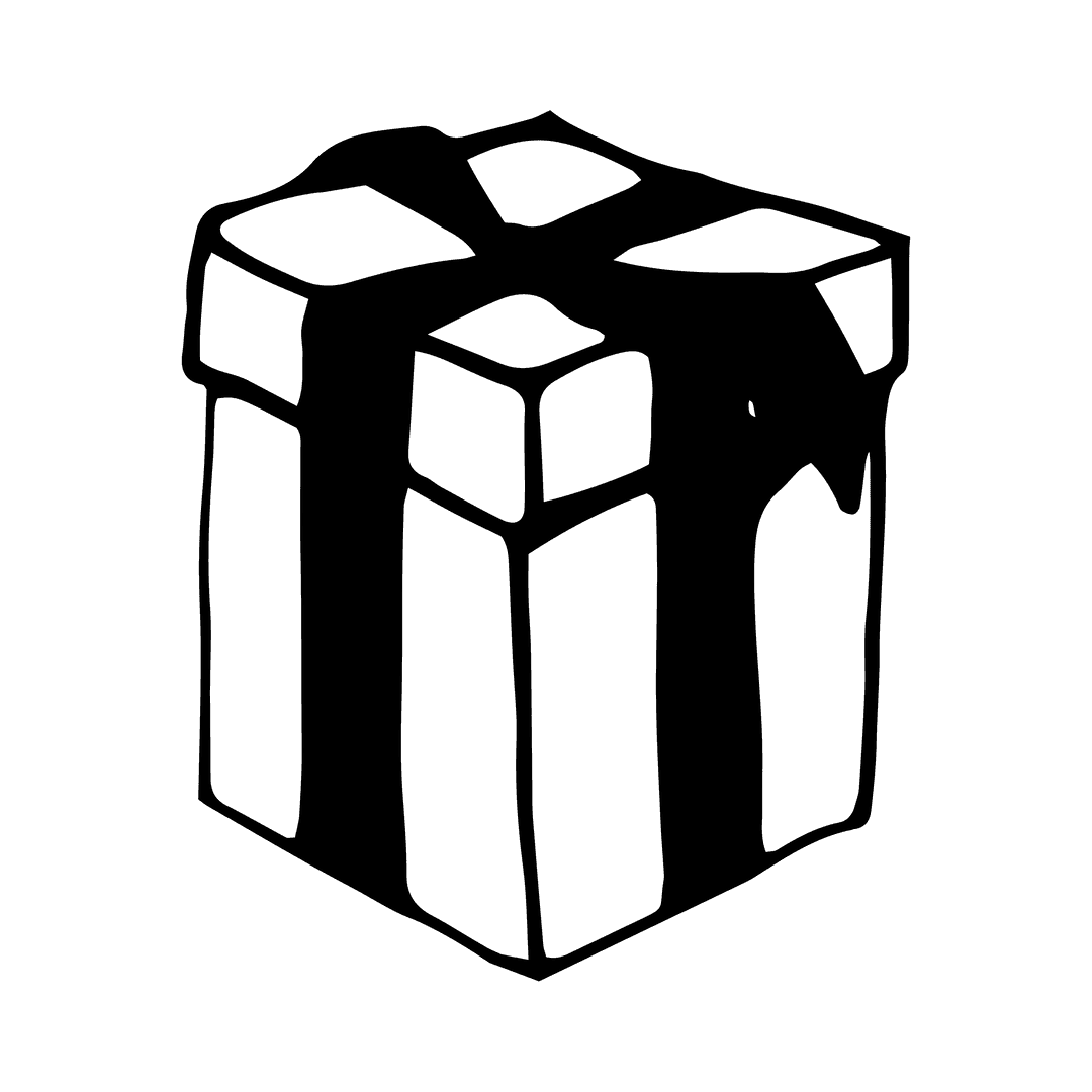 Transparent Black Gift Icon for Digital Design Projects