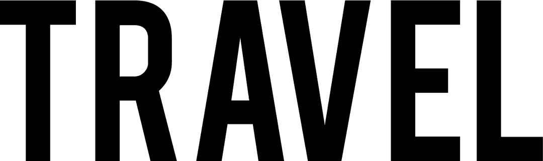 Transparent Travel Text on Clear Background for Design Use