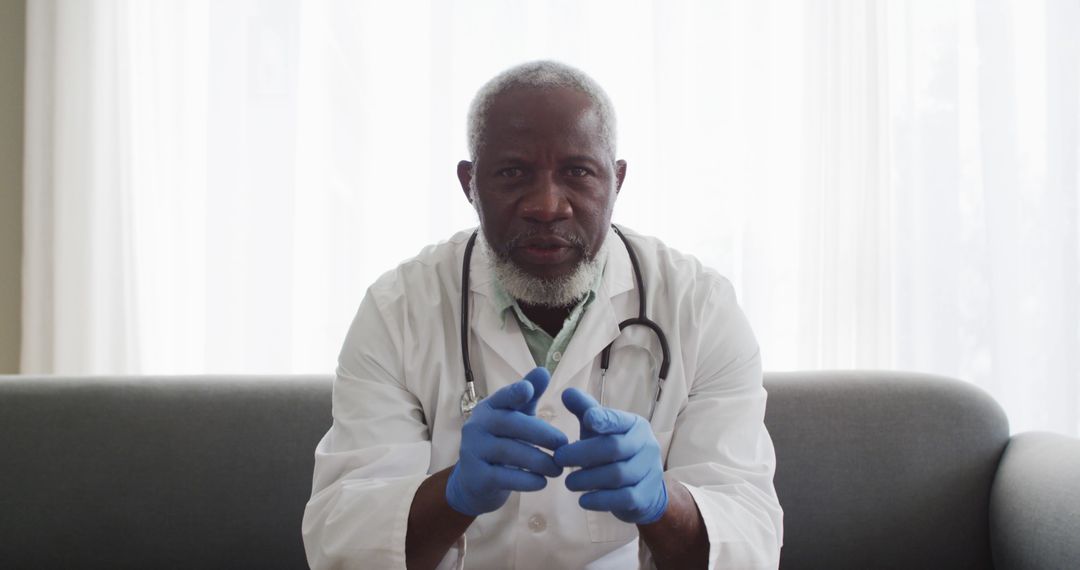 Confident African American Doctor Giving Health Advice on Video Call - Free Images, Stock Photos and Pictures on Pikwizard.com