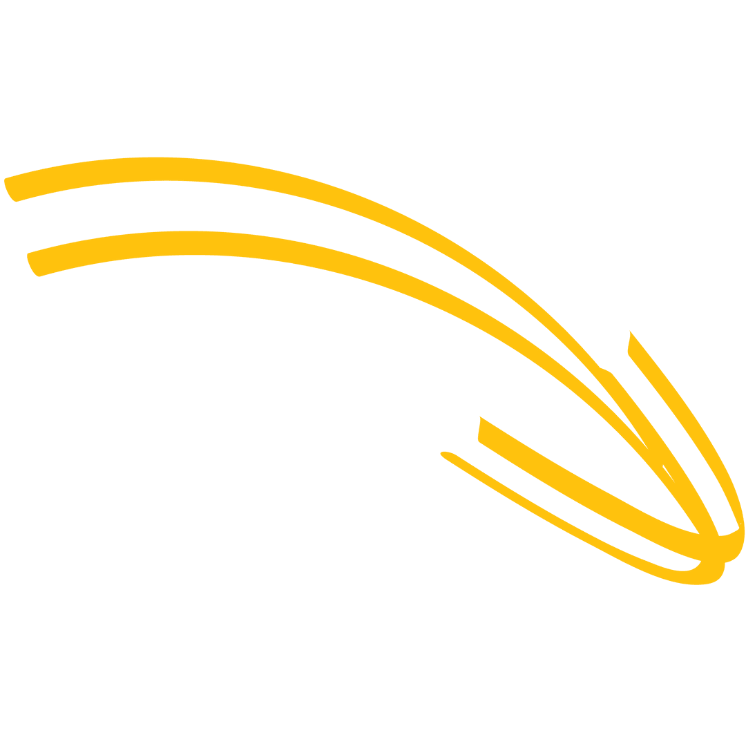 Yellow Arrow on Transparent Background Illustrating Direction