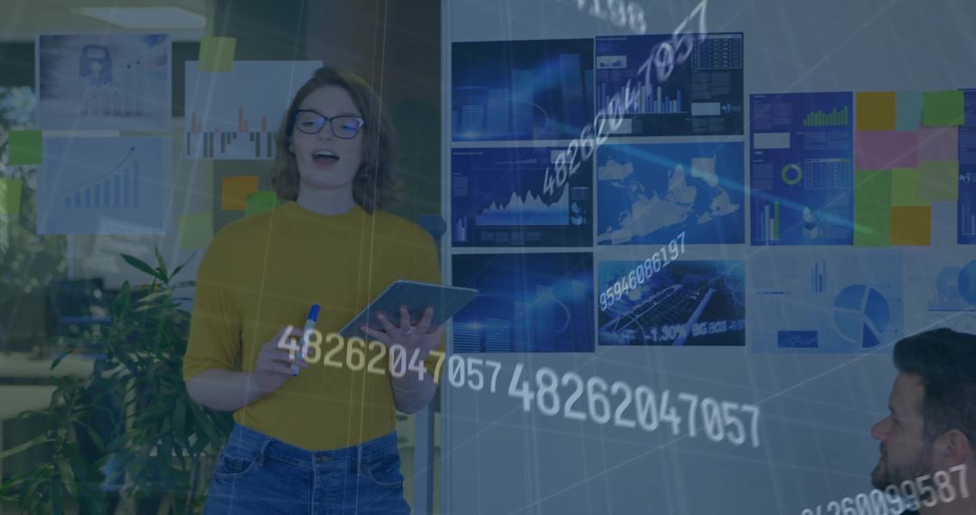 Dynamic Business Presentation in Modern Office Setting