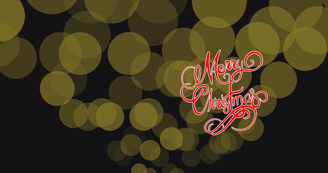 Merry Christmas Greeting with Bokeh Light Design