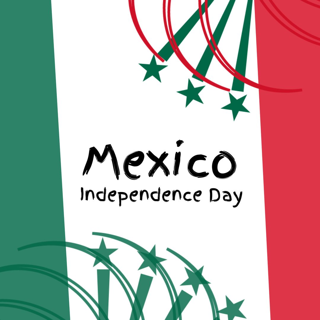 Mexico Independence Day Celebration Design with Flag Elements