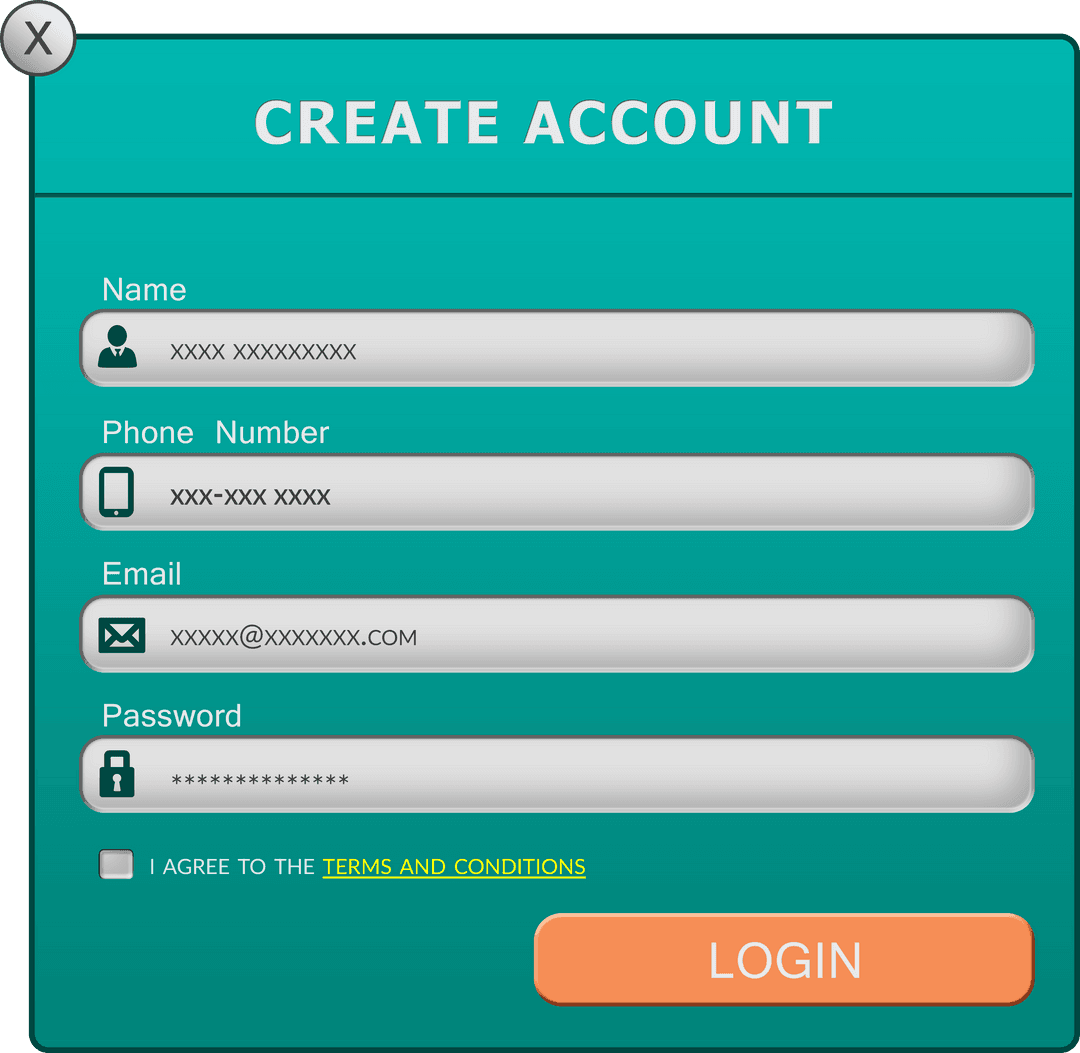 Digital Interface for Create Account Screen on Transparent Background - Download Free Stock Images Pikwizard.com