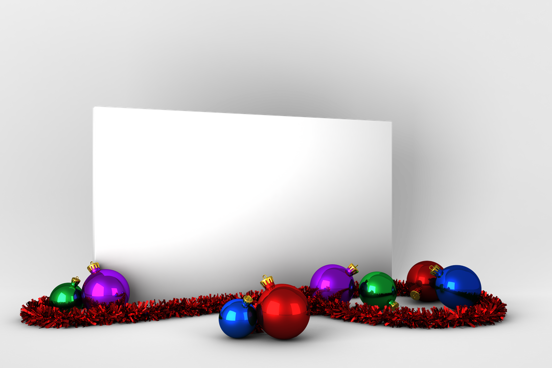 Transparent Card with Christmas Decorations Isolated Holiday Design - Download Free Stock Images Pikwizard.com