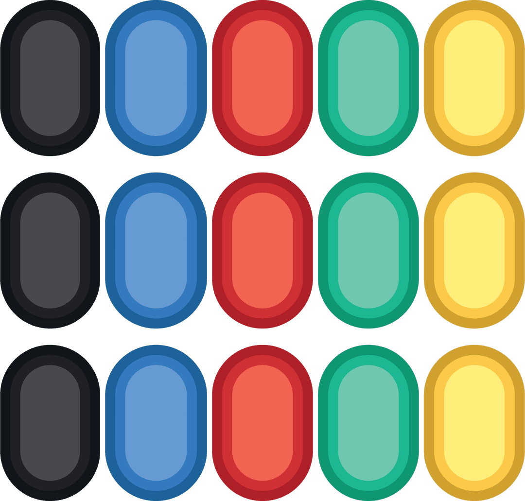 Colorful Capsule Pattern on Transparent Background